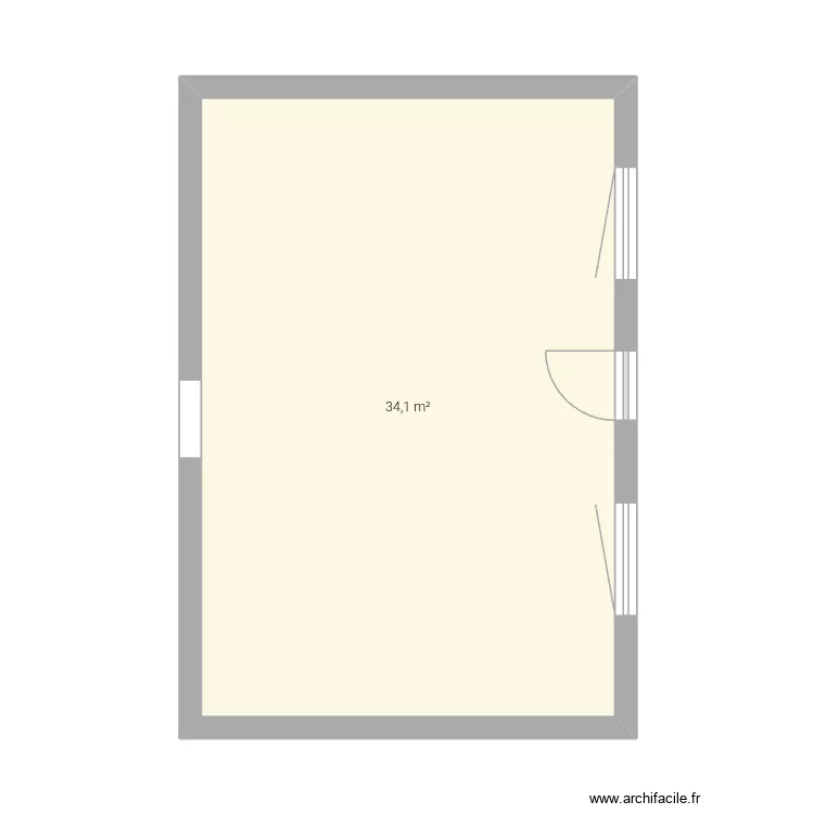 Salon. Plan de 1 pièce et 34 m² Salon. Plan de 1 pièce et 34 m²