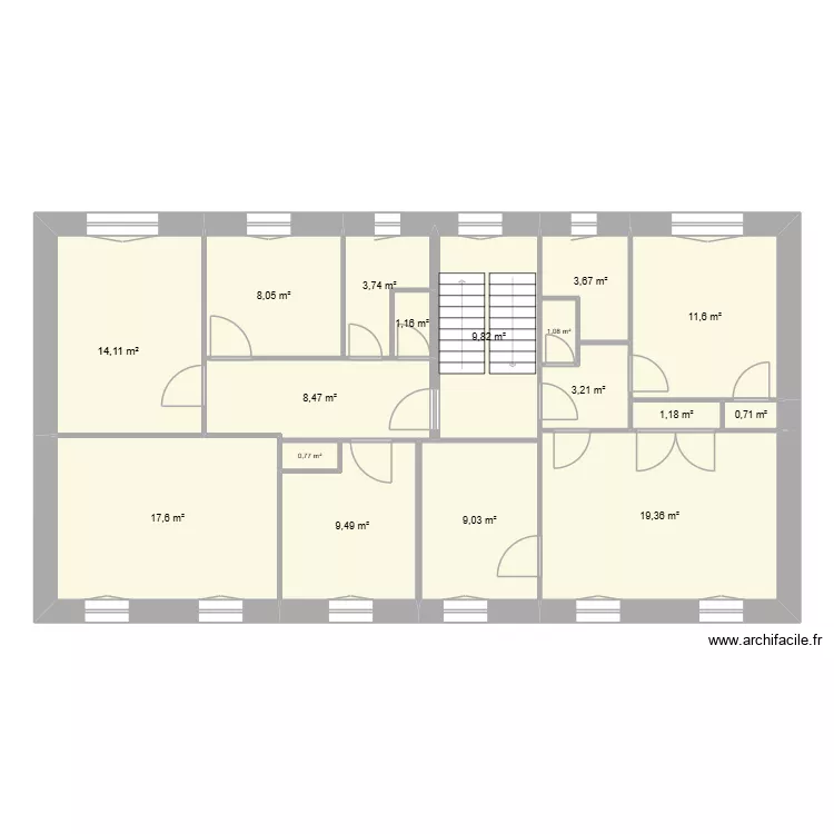 Messimy &eacute;tage existant. Plan de 