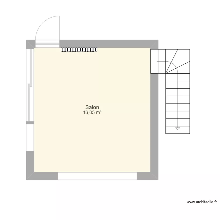 Salon Vierge. Plan de 