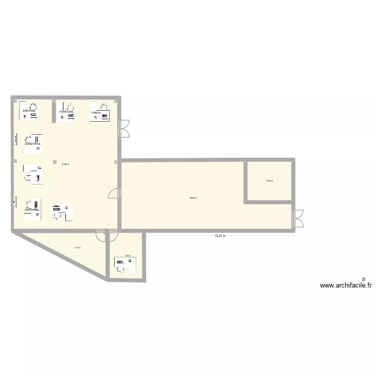 RECOUVREMENT V4. Plan de 5  et 191 m²