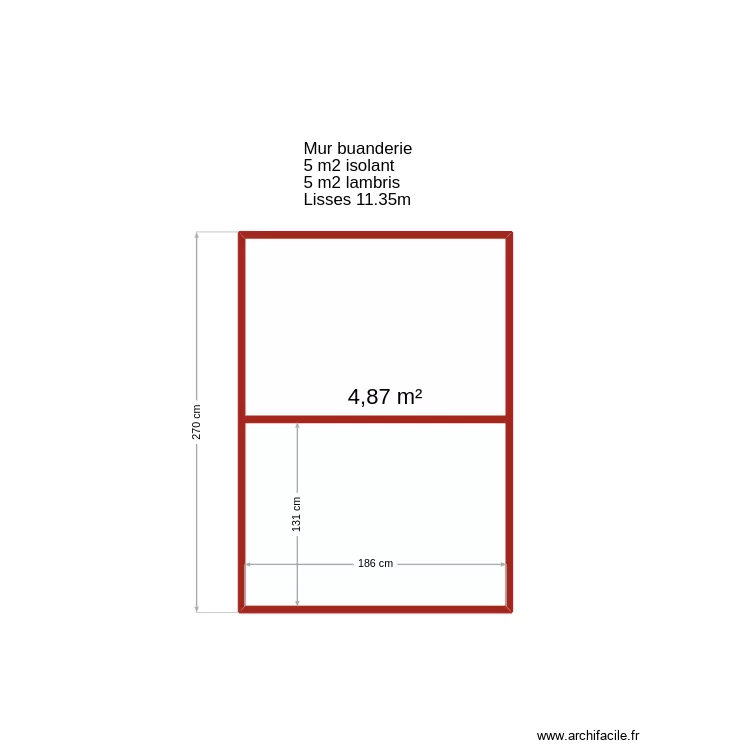 mur buanderie. Plan de mur buanderie. Plan de