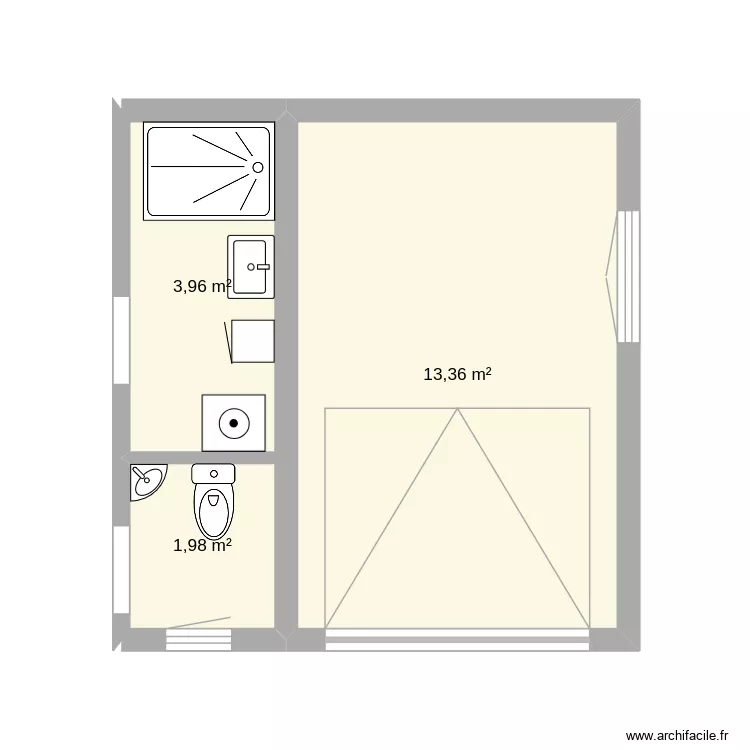 ecurie. Plan de 3 Pièces et 19 m² ecurie. Plan de 3 Pièces et 19 m²