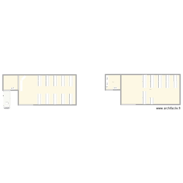 Catering. Plan de 4 pièces et 445 m2