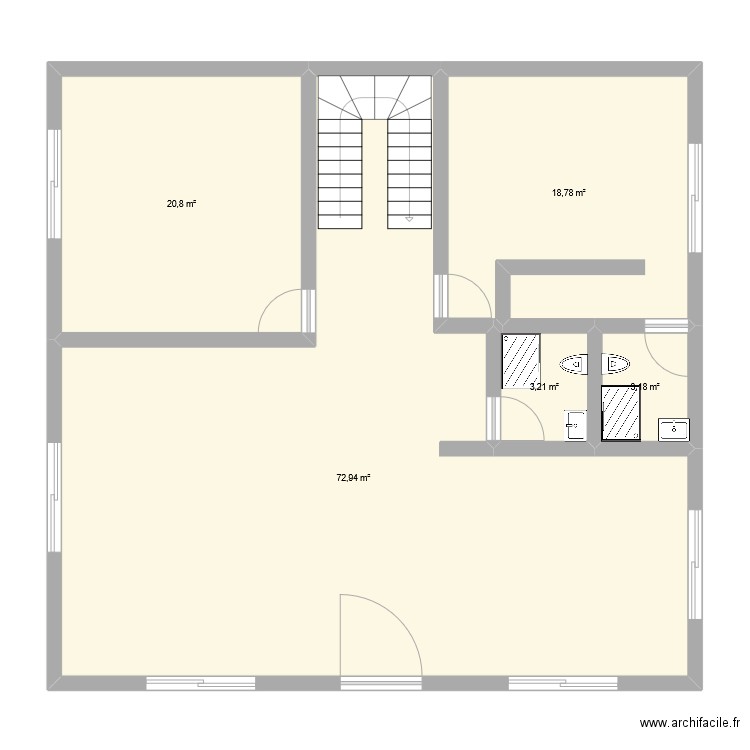 113. Plan de 5 pièces et 119 m2