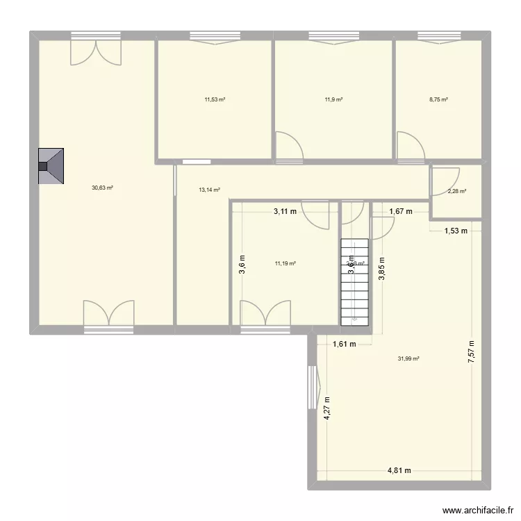 ROYAN V2. Plan de 9  et 124 m²
