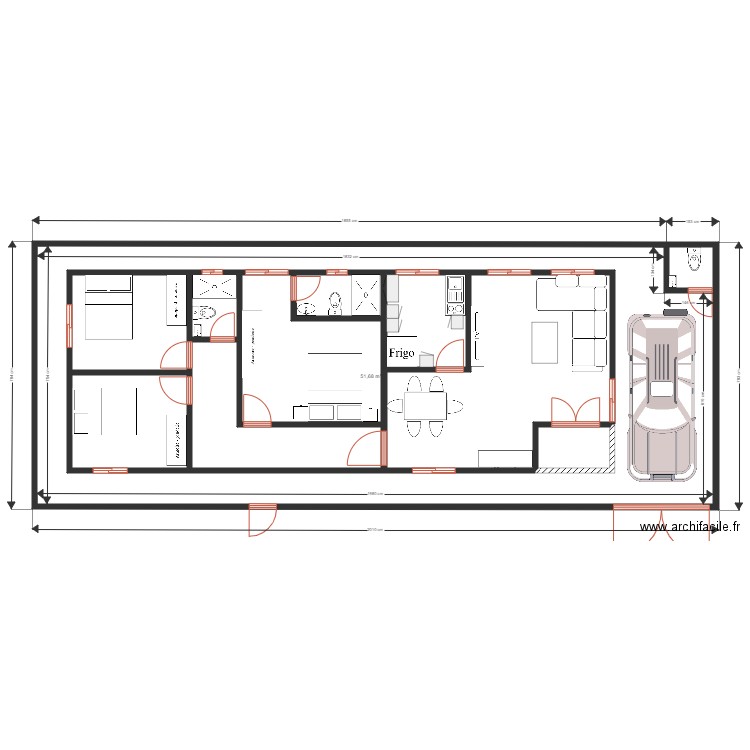 obambi plateau aménagement 2. Plan de 11 pièces et 232 m2