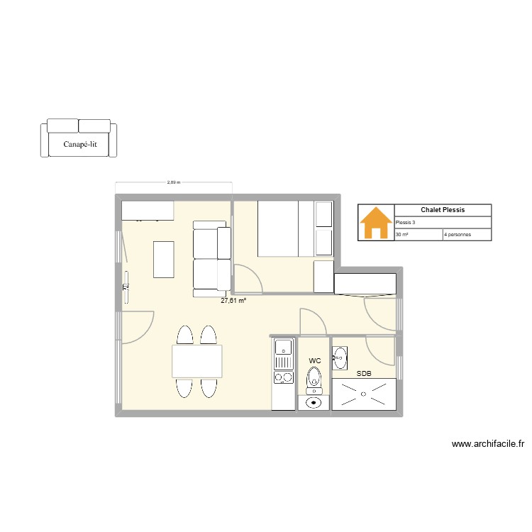PLESSIS 3 PROJET. Plan de 0 pièce et 0 m2