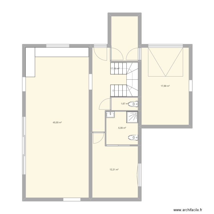 MANCQ. Plan de 6 pièces et 99 m2
