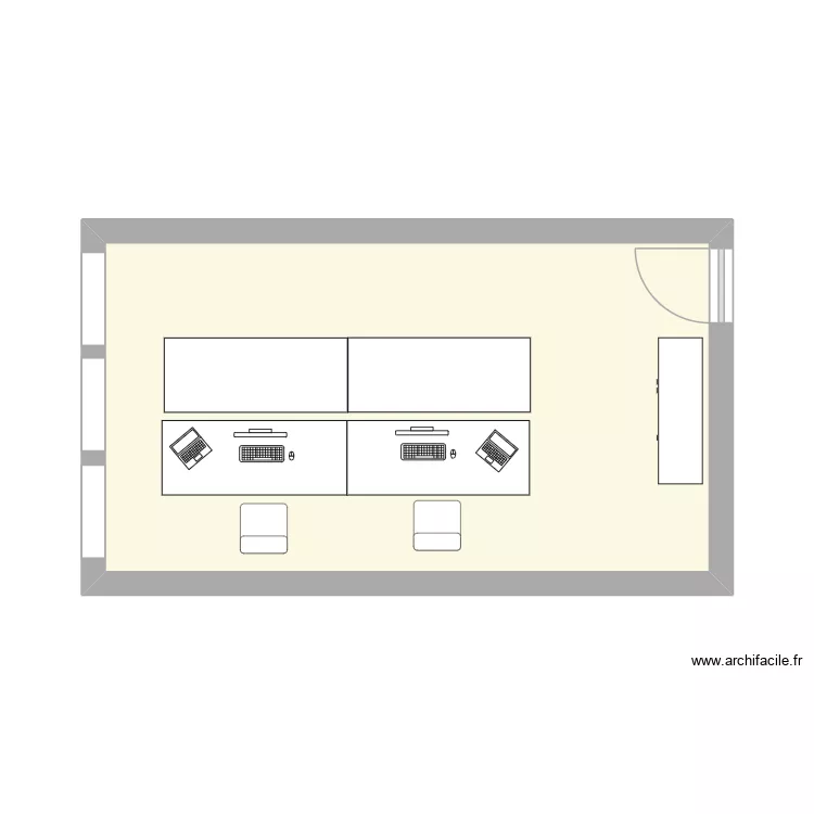 Bureau Lille. Plan de 1  et 23 m²