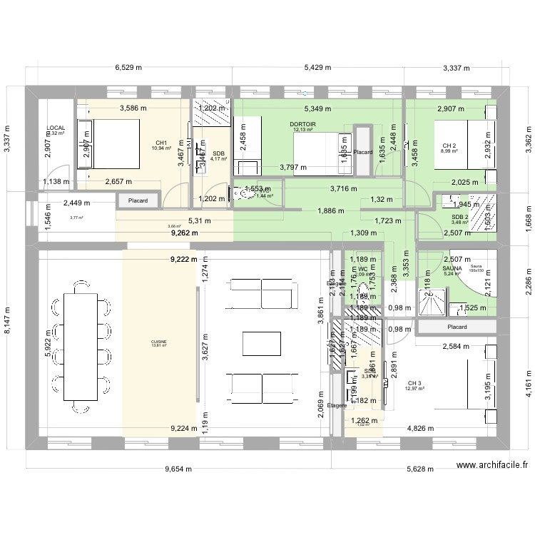 LOU BERCAIL - Plan Juin. Plan de 20 pièces et 146 m2