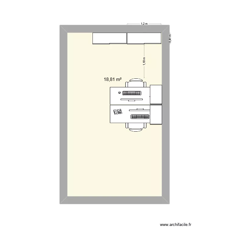 Plan Moncey Evandro. Plan de 1  et 19 m²