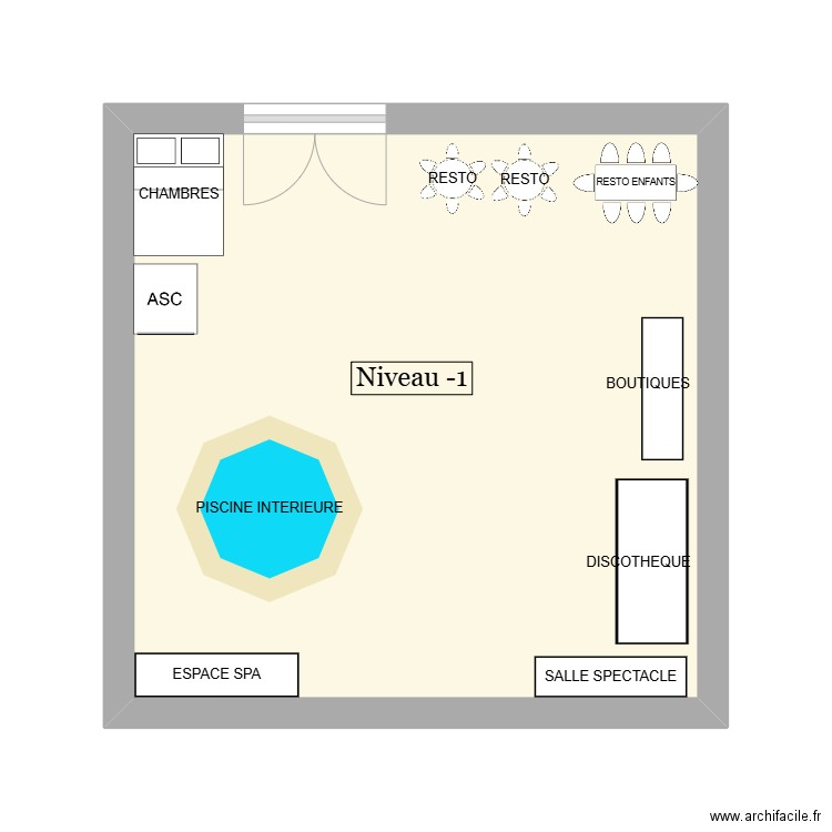 FRAM 2. Plan de 1 pièce et 23 m2