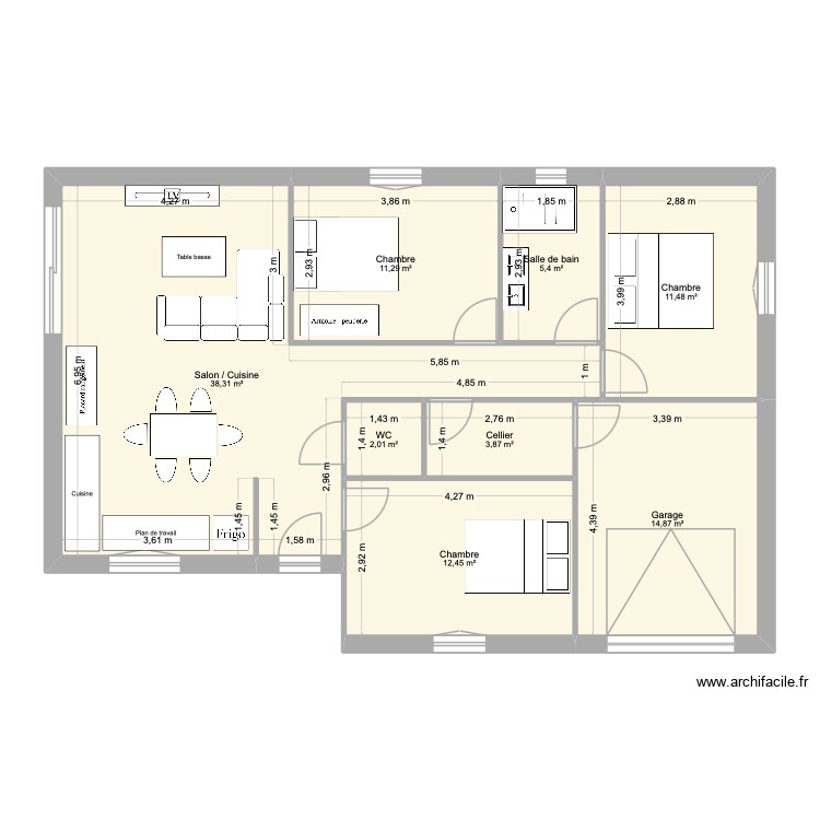 Essai 2. Plan de 0 pièce et 0 m2 Essai 2. Plan de 0 pièce et 0 m2