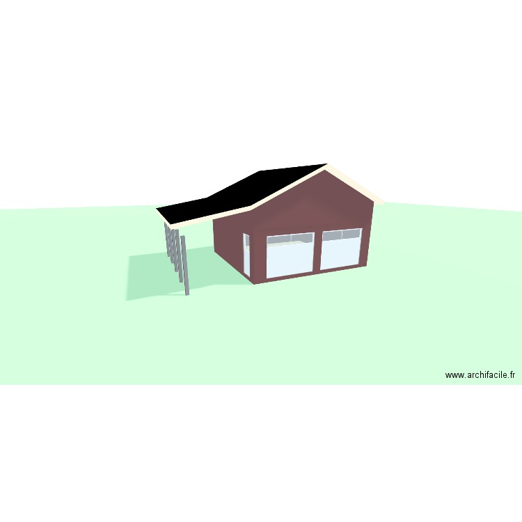 Garage. Plan de 2 pièces et 98 m2
