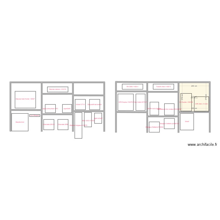 palletier 2V en 3.6. Plan de 0 pièce et 0 m2
