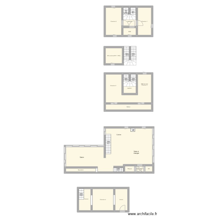 RPAL_24EDC1073_MOREAU. Plan de 16 pièces et 150 m2