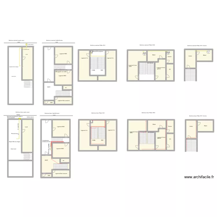 Plan  16 vignes St Avold. Plan de 