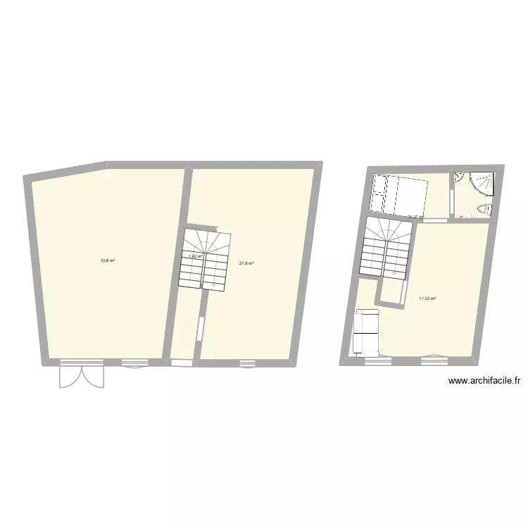 PEYRUIS 2. Plan de 5 et 92 m² PEYRUIS 2. Plan de 5 et 92 m²