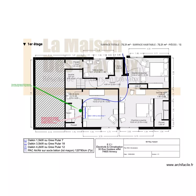 Rey Aix Les Bains. Plan de 