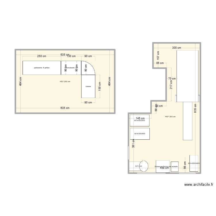 HUOT MOREZ 5. Plan de 2 pièces et 55 m2