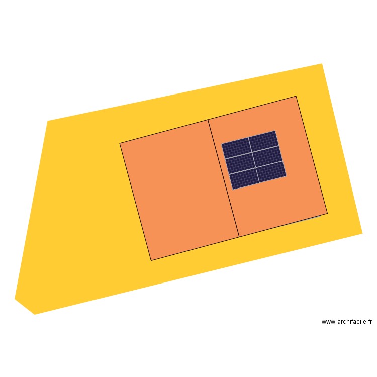 GERARD Frédéric. Plan de 1 pièce et 83 m2
