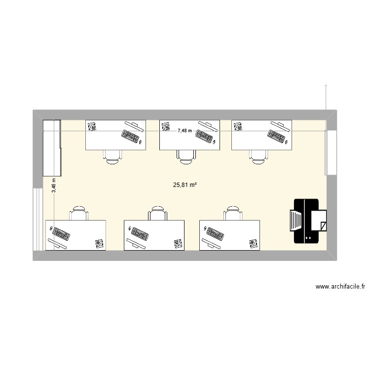 PLAN MAG H. Plan de 1 pièce et 26 m2