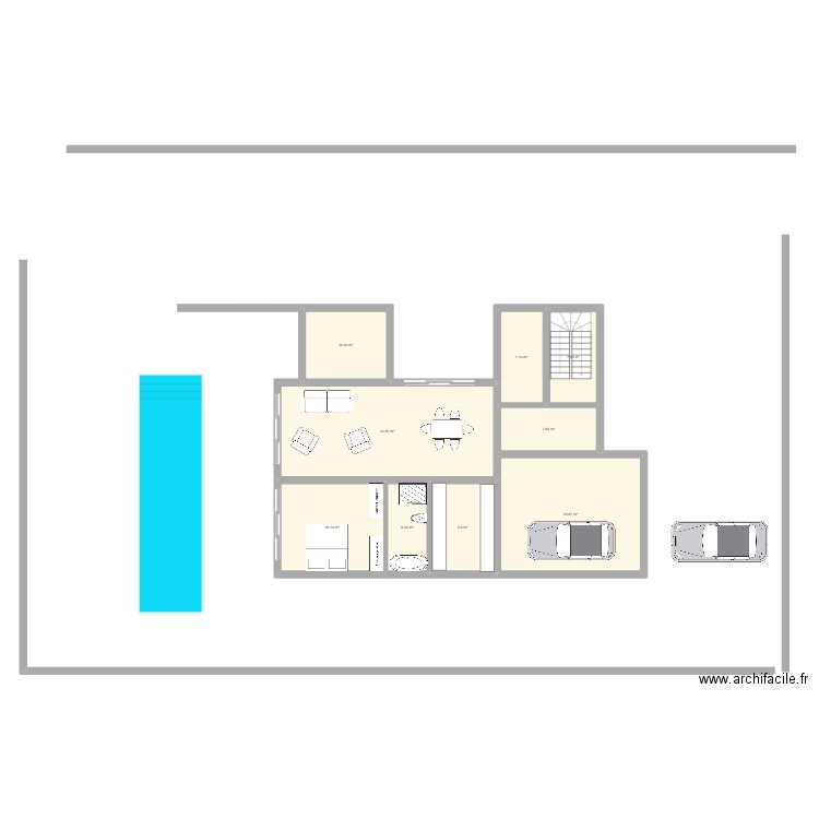 ba6. Plan de 9 pièces et 129 m2