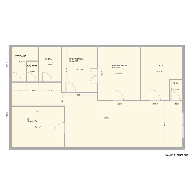 laboratoire 2. Plan de 9 pièces et 151 m2