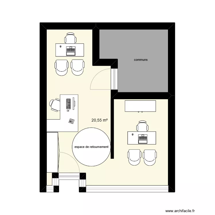 ADSAD - avant travaux. Plan de 