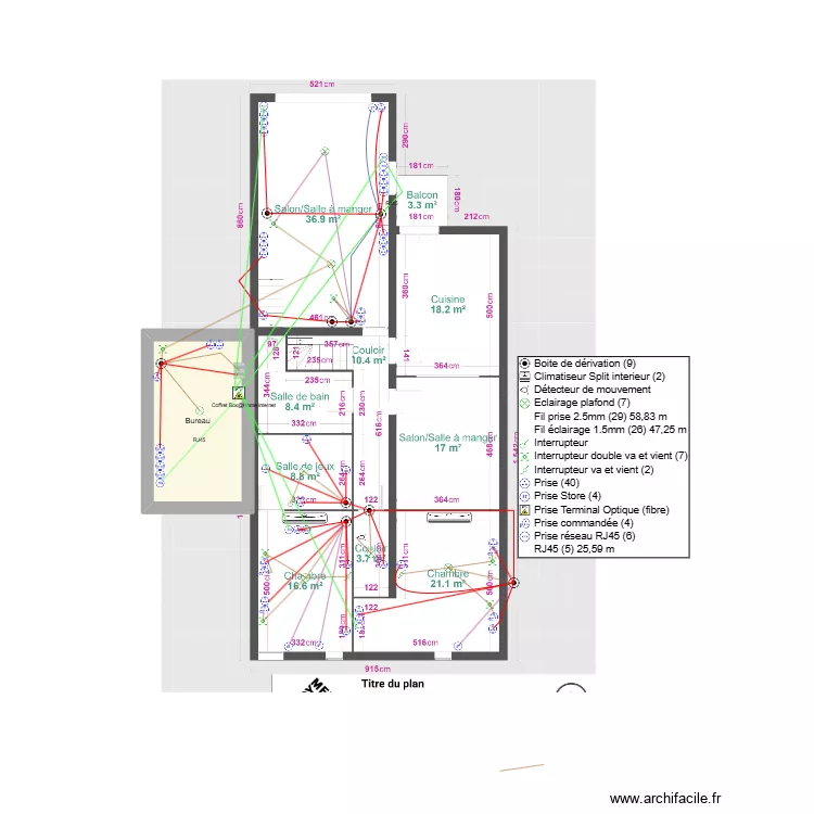 sch&eacute;ma &eacute;lectrique. Plan de 