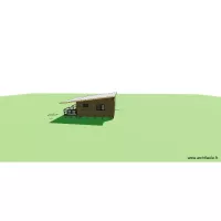 Plan maison 1 pan façade bois Nord