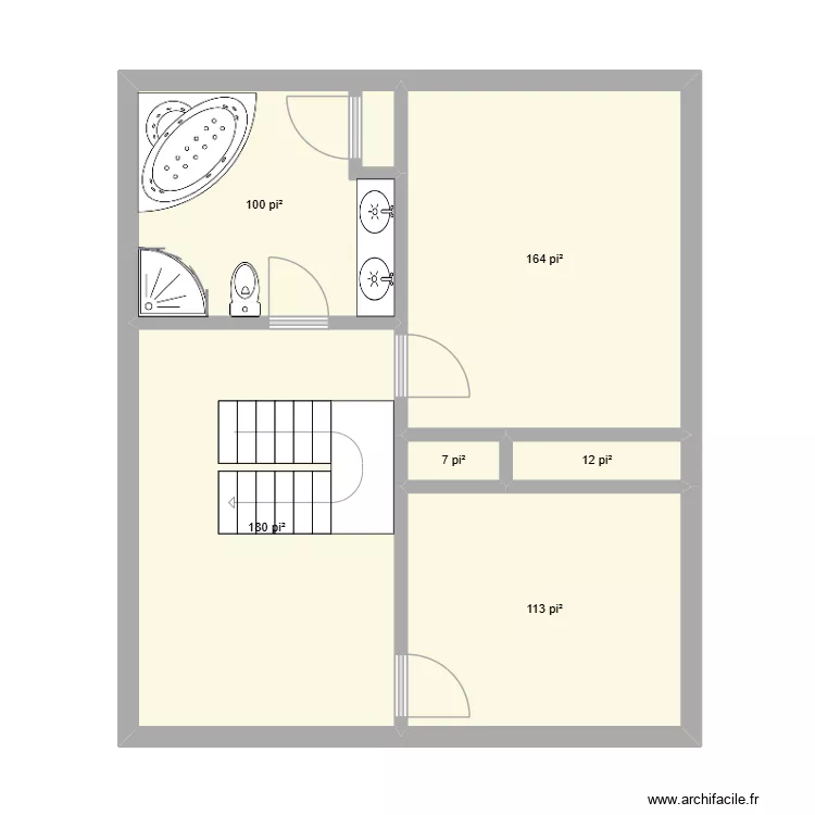 FG-50B-1. Plan de 6 pièces et 53 m²