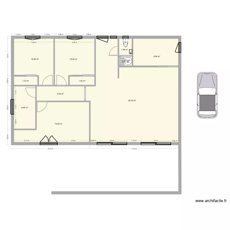 Plan maison Clara et Quentin 2. Plan de 11 Pièces et 107 m² Plan maison Clara et Quentin 2. Plan de 11 Pièces et 107 m²