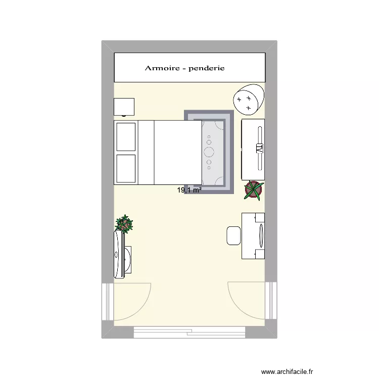 chambre. Plan de chambre. Plan de