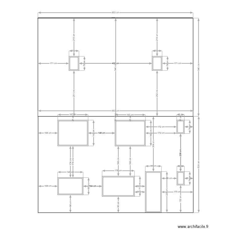 Façade Sud projet. Plan de 0 pièce et 0 m2