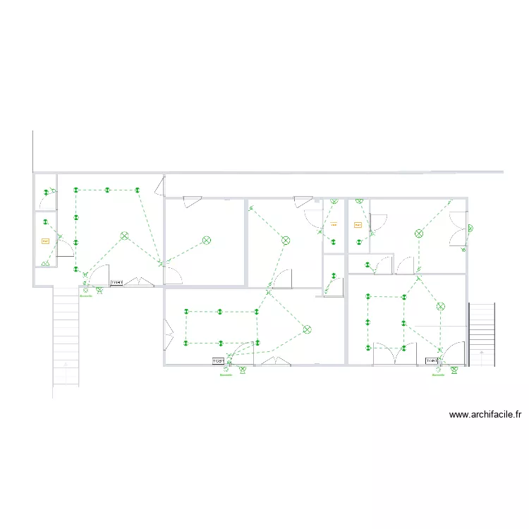 Eclairage RDC B&eacute;gaar. Plan de 