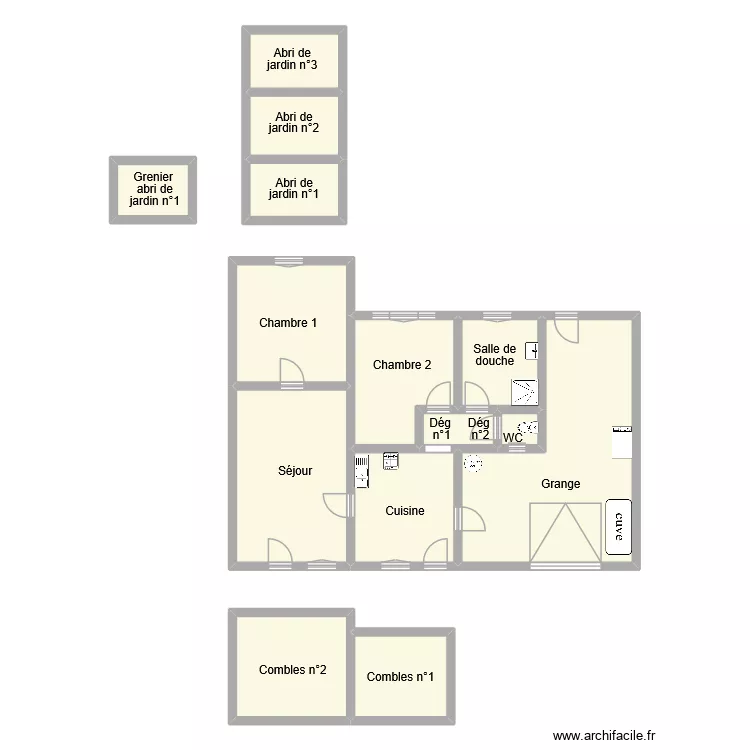 meniere. Plan de 14 et 151 m² meniere. Plan de 14 et 151 m²