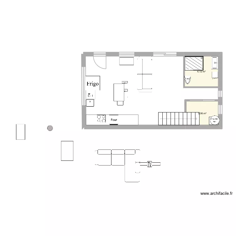 Plan 1. Plan de 2  et 7 m²