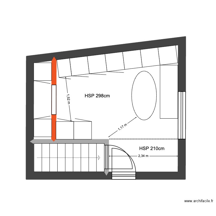 Capucines 20 V2. Plan de 3 pièces et 18 m2