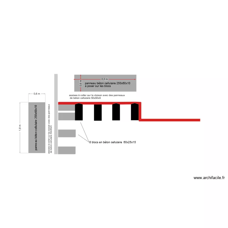 banquette. Plan de banquette. Plan de