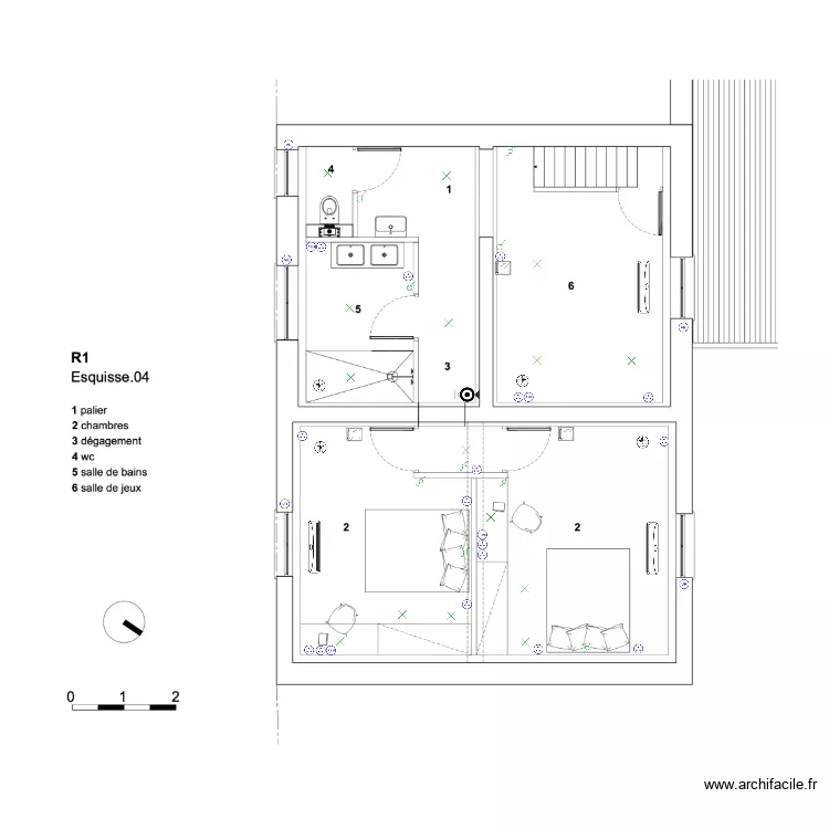 fleurbaix electricit&eacute; etage. Plan de 