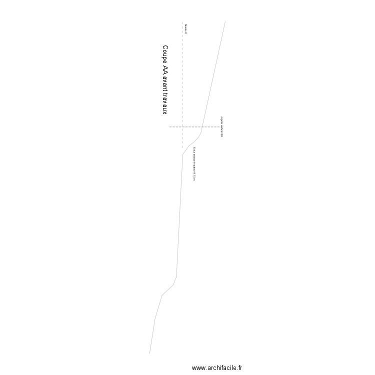 plan de coupe avant travaux. Plan de 0 pièce et 0 m2