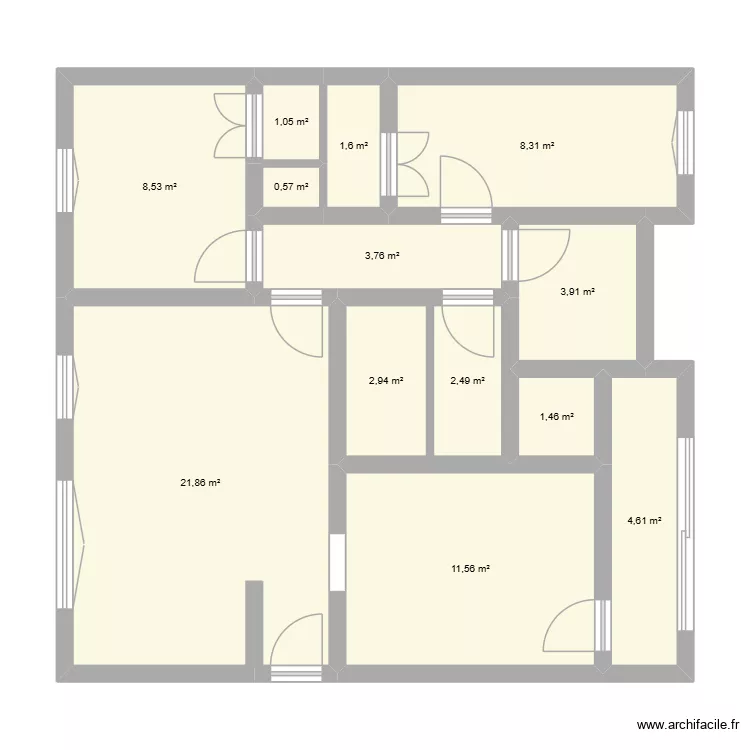 appart francis. Plan de 13 Pièces et 73 m² appart francis. Plan de 13 Pièces et 73 m²