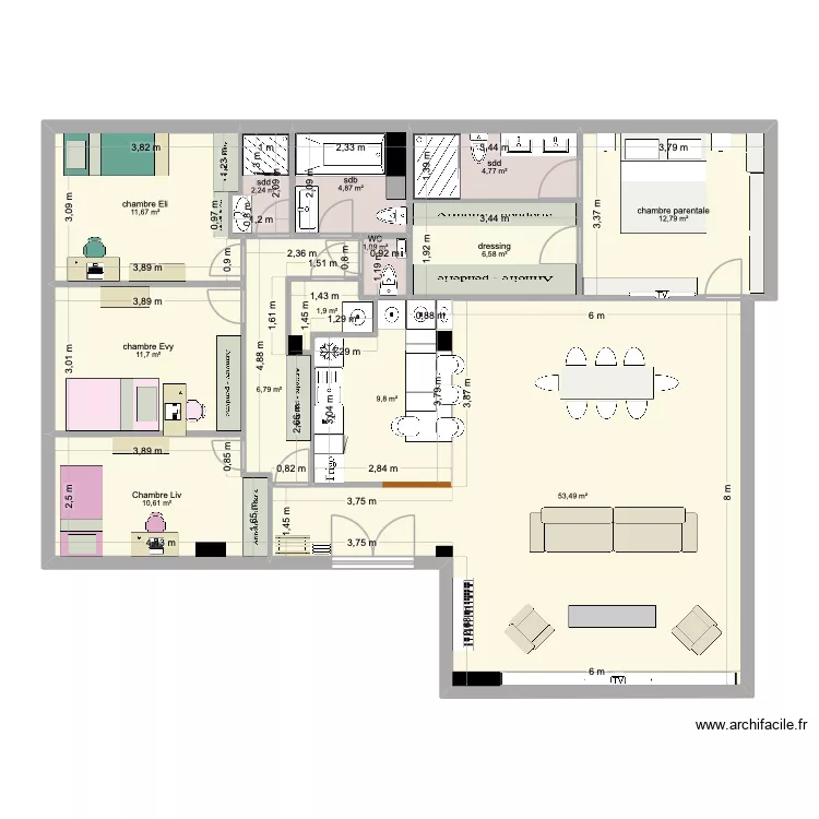Foch V3 V2. Plan de 13 et 138 m² Foch V3 V2. Plan de 13 et 138 m²