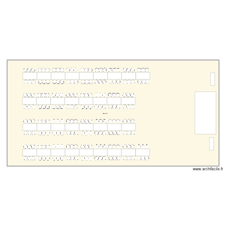 Bordier. Plan de 1 pièce et 450 m2