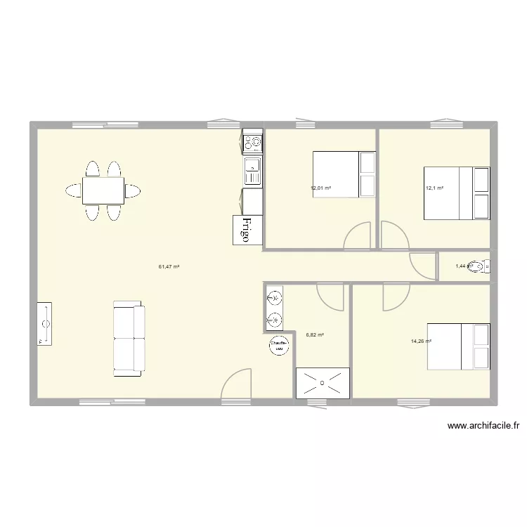 maison montendre. Plan de 6  et 108 m²
