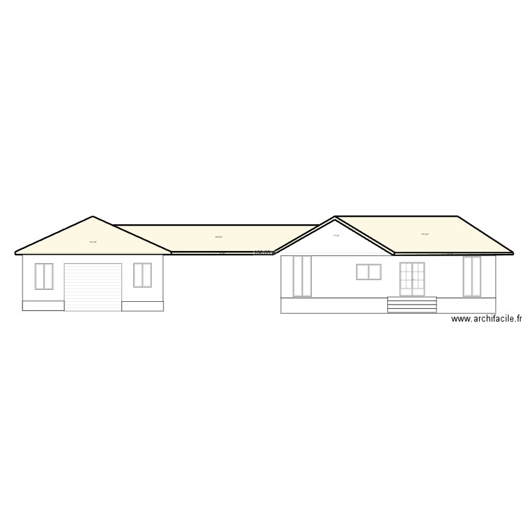 plan coupe1.2. Plan de 6 pièces et 53 m2