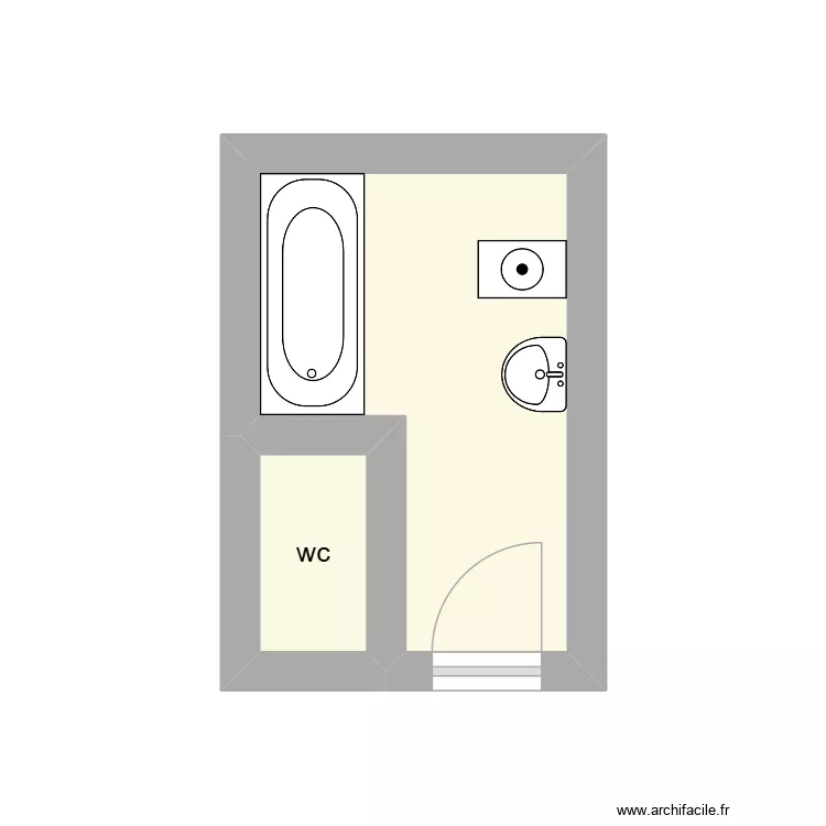 DARRIEUX &eacute;tat initial. Plan de 2  et 6 m²