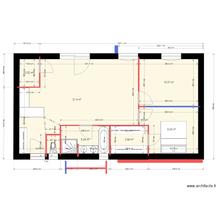 maison garage12. Plan de 6 pièces et 62 m2