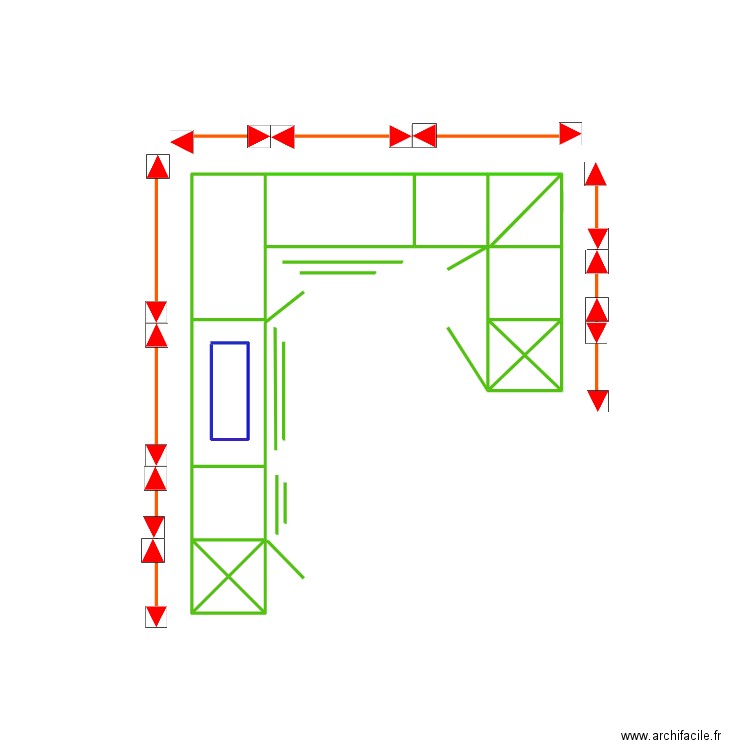 Famille Trevien. Plan de 14 pièces et 3 m2